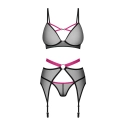 Dámský sexy set Novenes 3-Pcs Set černý - Obsessive
