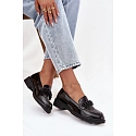 Dámské lakované mokasíny HY52-541 Černá - S.Barski