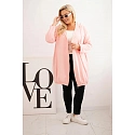 Dámská mikina Plus Size 6366 růžová - Kesi