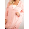 Dámská mikina Plus Size 6366 růžová - Kesi