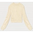 Dámská tenká krátká mikina ecru (8B938-67+132) - J.Style