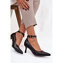 Dámské lodičky s páskem 2752 černé - Sweet Shoes