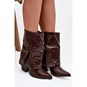 Dámské kovbojky D8259 hnědé - Sweet Shoes