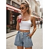 Dámské džínové šortky SY0552 modré - FashionStreet