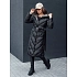 Dámský prošívaný kabát s kapucí TY4513 černý - FashionStreet