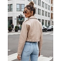 Dámská kožená bunda BADEN TY4336 béžová - FashionStreet