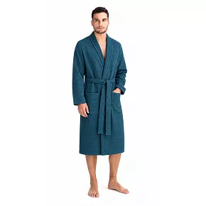 Pánský vaflový župan 2125 6430 Saimaa Teal - Vestis Pánský vaflový župan 2125 6430 Saimaa Teal - Vestis