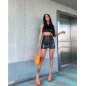 Sexy latexová sukně  R6631 černá - Koucla