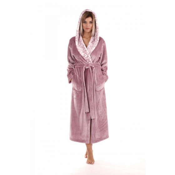 Dámský dlouhý župan s kapucí Flora 3956 4353 - Vestis
