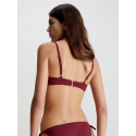 Dámská plavková podprsenka bikini KW0KW02278 XN0 bordó - Calvin Klein