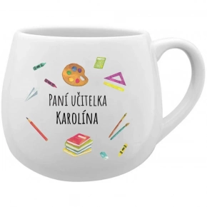 PANÍ UČITELKA KAROLÍNA - bílý keramický hrníček 300 ml