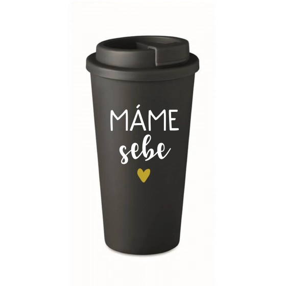 MÁME SEBE - černý termohrnek 475 ml