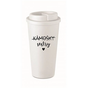 KÁMOŠKY SESTRY - bílý termohrnek 475 ml