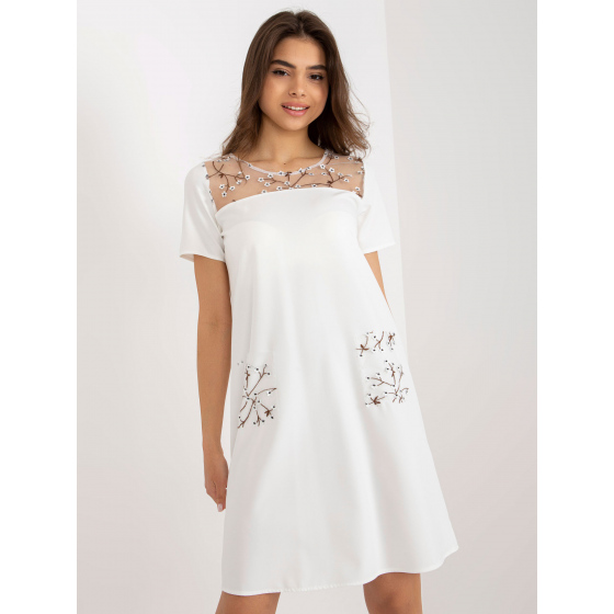 Dámské šaty LK SK 506790 šaty.45 ecru - Lakerta