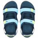 Dětské sportovní sandály Evolve Jr 390449 02 Tmavě modrá se sv.modrou a žlutou - Puma