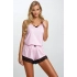 Dámské pyžamo Laura Světle růžová s černou - Momenti Per Me