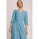 Šaty S396 zavazovací tyrkysově modré - Stylove