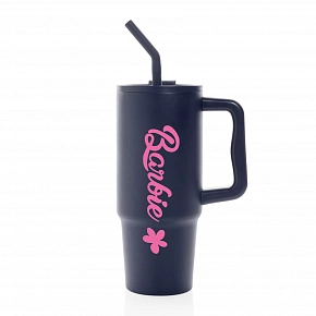 BARBIE - tmavě modrý cestovní termohrnek 900 ml BARBIE - tmavě modrý cestovní termohrnek 900 ml