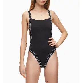 Jednodílné plavky KW0KW00971-BEH černá - Calvin Klein