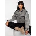 Dámská džínová bunda EM KR H1830.88 Šedá jeans - Ciminy