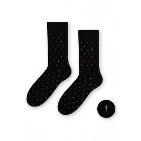 Pánské ponožky 056-206 černé se vzorem - Steven
