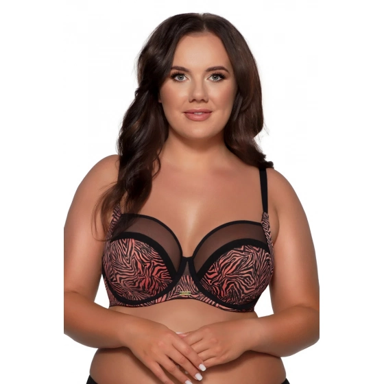 Dámská podprsenka  TIGER SSS 1130/3 Terakota s černou - AVA