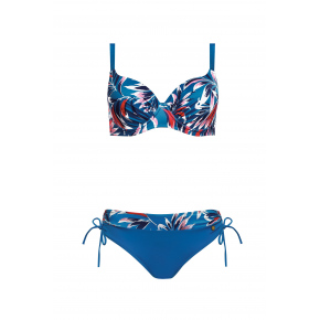 Dámské dvoudílné plavky Blue 3 S940TJ22 Modrá vzor - Self