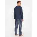 Pánské pyžamové kalhoty 112036 3F576 59136  černá kostka - Emporio Armani