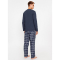 Pánské pyžamové kalhoty 112036 3F576 59136  černá kostka - Emporio Armani