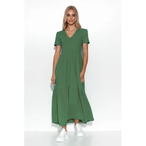 Denní šaty M549 khaki zelená - Makadamia