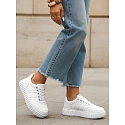 Dámské kožené tenisky ZY1394 bílé - FashionStreet