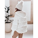 Dámská zimní bunda s kapucí TY5036 smetanová - FashionStreet 