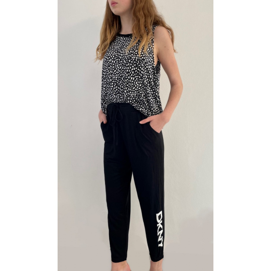 Dámský pohodlný dvoudílný set  YI2722537 - 001 Černo/bílá - DKNY