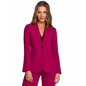 Sako s jedním knoflíkem S310  švestka -Stylove