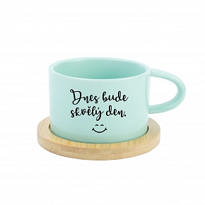 DNES BUDE SKVĚLÝ DEN - mint hrníček makronka 200 ml