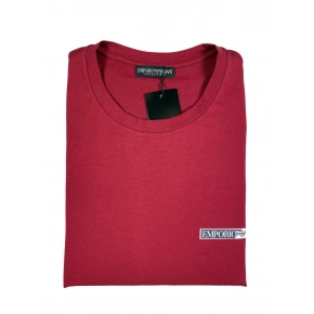 Pánské triko - 111035 2R729 02175 - vínová - Emporio Armani