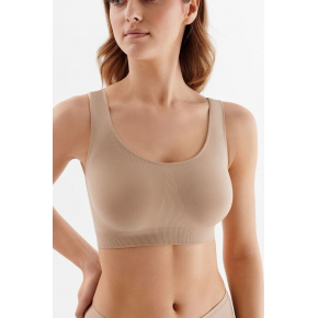 Dámská bezešvá podprsenka Top tank Seamless S103 Béžová - Gabriella
