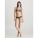 Dámská plavková podprsenka KWKW02489 0GM vzor leopard - Calvin Klein