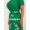 Dámské šaty plus size LK SK 505731.84 Zelená s potiskem - FPrice