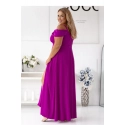 Dlouhé šaty model 208858 fialové - With You