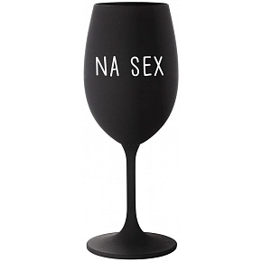 SKLENKA NA SEX - černá sklenice na víno 350 ml