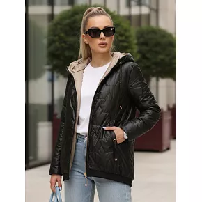 Dámská prošívaná bunda TY5546 černá - FashionStreet 