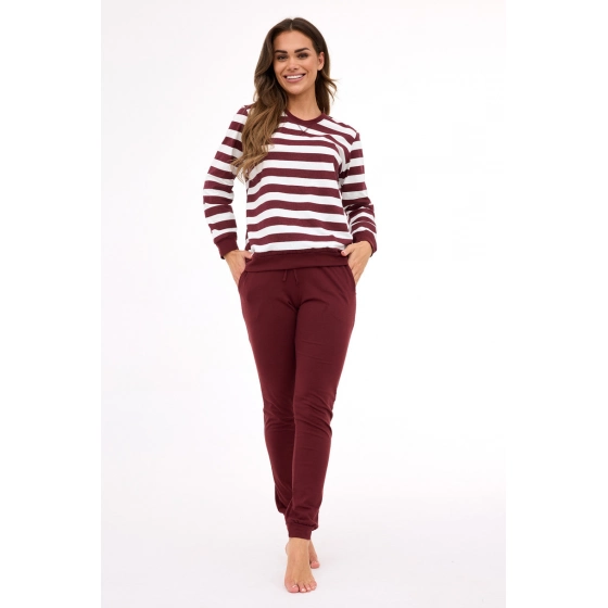 Dámské pyžamo MOLLY 3 635/468 Bordó s ecru - Cornette