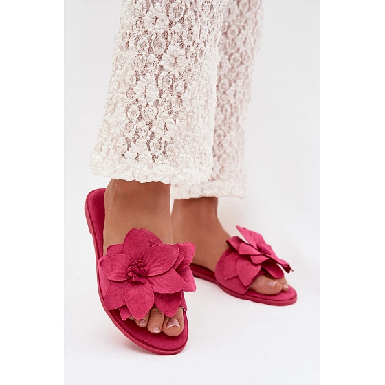 Dámské ploché nazouváky J502-5 Elzoria fuchsia - Sweet Shoes