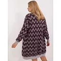 Dámský kardigan AT SW 2340 A.00 tmavě fialový - WoolFashion
