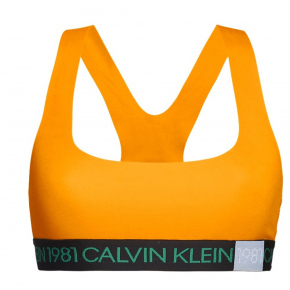 Sportovní podprsenka QF5577E-1ZK oranžová - Calvin Klein