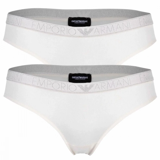 Dámské kalhotky 2PACK 163334 3F223 09210 ecru - Emporio Armani