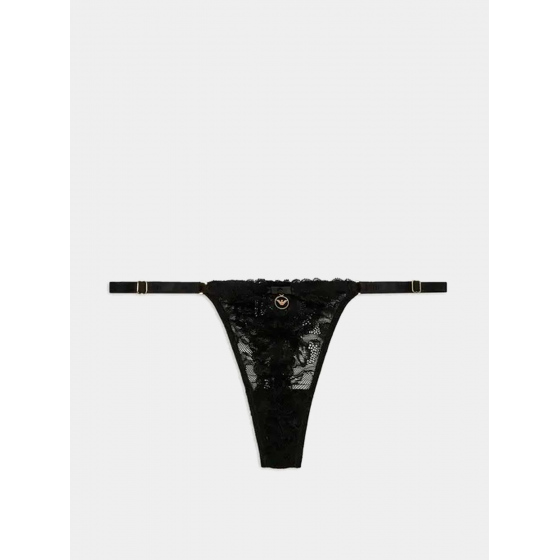 Dámská tanga 163826 4R206 00020 černé - Emporio Armani