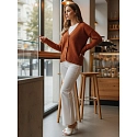 Dámský svetr my2418 Skořicová - FashionStreet 