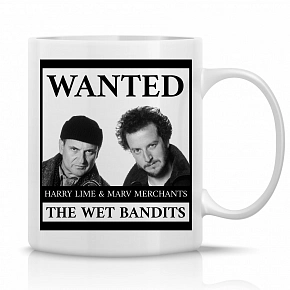 WANTED - klasický bílý keramický hrníček 300 ml WANTED - klasický bílý keramický hrníček 300 ml